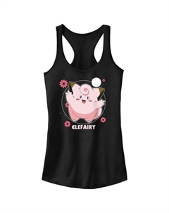 Майка-борцовка для юниоров с покемонами и клефери, цветочным танцем, черный Licensed character