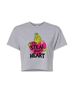 Укороченная футболка с Доктором Сьюзом от Juniors «Я бы украл твоё сердце», серый Licensed character