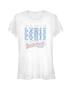 Футболка с принтом для баскетбола подростковая, белый Unbranded