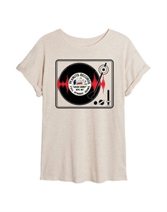 Оверсайз футболка с принтом арахиса для подростков, бежевый Licensed character