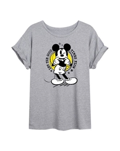 Футболка оверсайз с Микки Маусом для детей, серый Disney