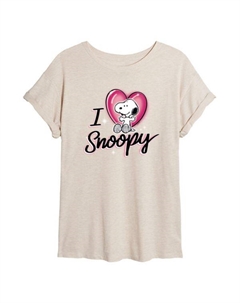 Футболка Juniors peanuts i heart snoopy oversize, бежевый Licensed character