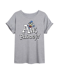 Футболка с принтом "О, фу!" от Дональда Дака-младшего, серый Disney