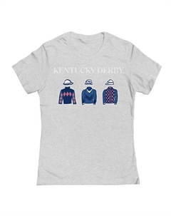 Графическая футболка Kentucky Derby в сером меланже с принтом для жокеев, серый Unbranded