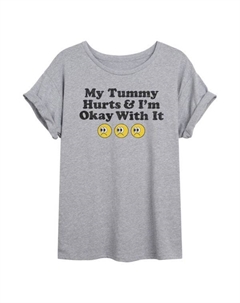 Футболка размера «Мой живот болит» от Juniors, серый Licensed character