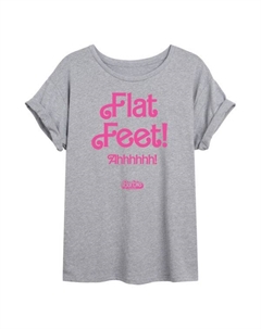 Футболка с принтом "Плоскостопие" из фильма Juniors, серый Barbie