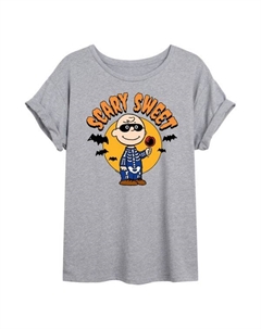 Пугающе сладкая худи на Хэллоуин с Чарли Брауном и арахисом для подростков, серый Licensed character