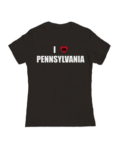 Футболка Junior'S i Heart Pennsylvania с графическим принтом, черный Unbranded