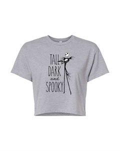 Жуткая укороченная футболка Jack Juniors по мотивам "Кошмара перед Рождеством", серый Disney