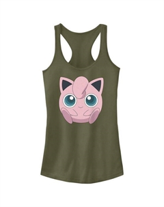 Майка-Борцовка с изображением покемона Джигглипаффа для юниоров, цвет military green Licensed character