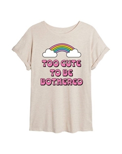 Слишком милая оверсайз футболка с принтом для подростков, бежевый Licensed character