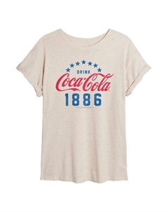 Футболка оверсайз с принтом Coca-Cola 1886 для подростков, бежевый Licensed character