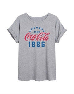 Футболка оверсайз с принтом Coca-Cola 1886 для подростков, серый Licensed character