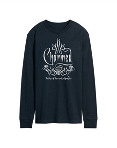 Мужская футболка с длинным рукавом "Charmed Roses" с принтом, синий Licensed character