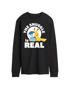 Мужская футболка с длинным рукавом и принтом «Покемон: обнимашки», черный Licensed character