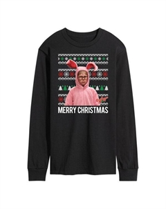 Мужская футболка с длинным рукавом "Рождественская история" и надписью "С Рождеством", черный Licensed character