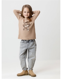 Лонгслив из эластичного трикотажа для девочки Crockid