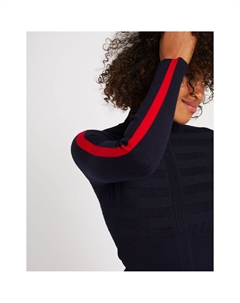 Тонкий вязаный свитер с длинными рукавами синий Morgan