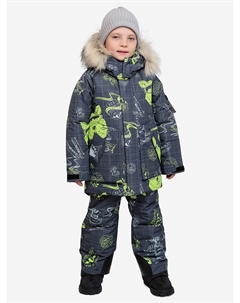 Комплект для мальчика Вонка принт серый/лайм, Серый Batik