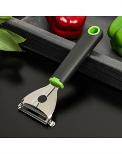 Овощечистка lime, 17,5×6 см, цвет черно-зеленый Доляна