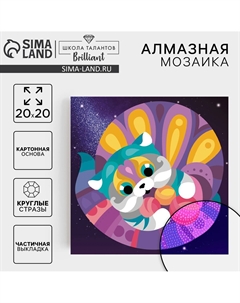 Алмазная мозаика с частичным заполнением на картонной основе Школа талантов