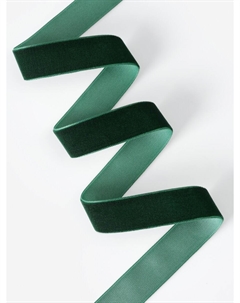 Лента бархатная, 20 мм, 18±1 м, зеленая №165 Арт узор