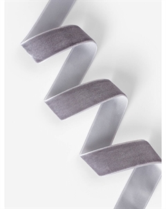 Лента бархатная, 25 мм, 18±1 м, серая №184 Арт узор