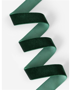 Лента бархатная, 25 мм, 18±1 м, зеленая №165 Арт узор