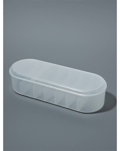 Органайзер для хранения, с крышкой, 7 секции, 28×10.5 см, прозрачный Qf