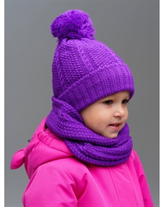 Комплект детский трикотажный для девочек: шапка, снуд Playtoday baby