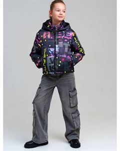 Куртка текстильная с полиуретановым покрытием для девочек Playtoday tween