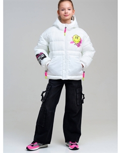 Куртка текстильная с полиуретановым покрытием для девочек Playtoday tween