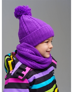 Комплект трикотажный для девочек: шапка, снуд Playtoday kids