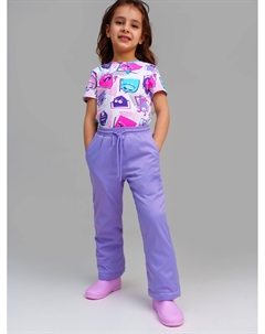 Брюки текстильные с полиуретановым покрытием для девочек Playtoday kids