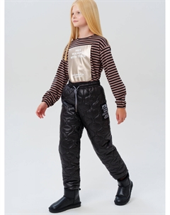 Брюки текстильные утепленные флисом для девочек Playtoday tween