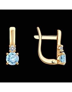 Серьги из золота с топазами и фианитами Sokolov