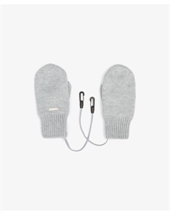 Варежки вязаные серые для девочки Gulliver