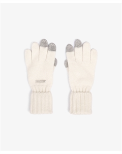 Перчатки вязаные для девочки с функцией тачскрин молочные Gulliver
