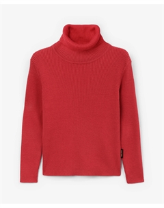 Водолазка для девочки вязаная красная Gulliver