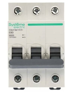 Автоматический выключатель C9F36363 City9 Set С 63А 3P 6kA 400В Systeme electric