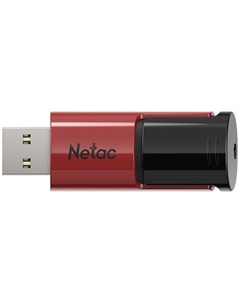 Флешка USB U182 64ГБ, USB3.2, красный и черный Netac