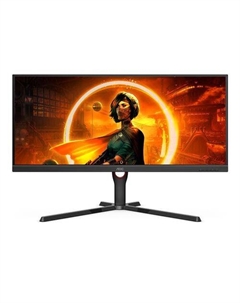 34" Монитор AOC Gaming U34G3XM/EU, 3440x1440, VA, 144Гц, 2хHDMI, 1хDP, черный/красный Aoc