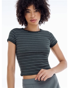 Полосатая футболка облегающая Твое