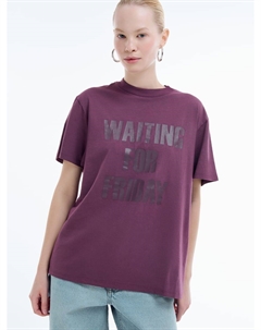 Футболка из хлопка с надписью Твое