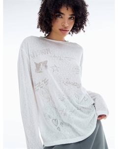 Лонгслив оверсайз с принтом Твое