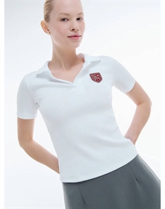 Поло с коротким рукавом и вышивкой Твое