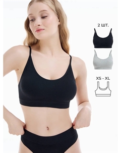 Бюстгальтеры - 2 шт. набор в рубчик Твое