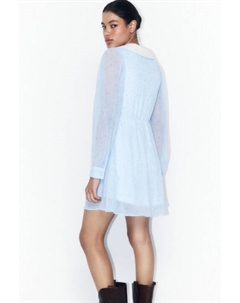 Платье мини шифоновое с воротничком и принтом Befree