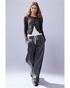 Брюки широкие с контрастным поясом Befree