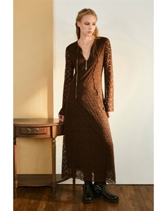 Платье макси облегающее ажурное Befree